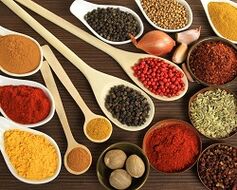 especiarias e especiarias para aumentar a potência